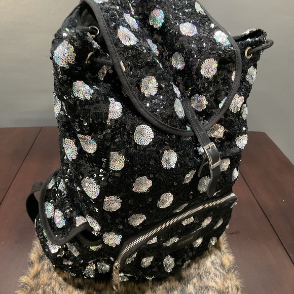 PINK BY VS SEQUINS POLKA DOT BACKPACK - Picture 3 of 9